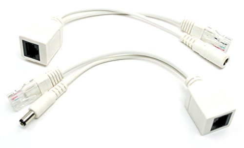 PoE Texas POE-IO-21 | Passive PoE Injector/Splitter Kit with 2.1mm x 5.5mm DC Connector and 10/100 Ethernet - Extend PoE Over Ethernet to DC Devices