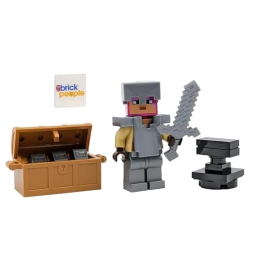 LEGO Minecraft Figurine chevalier avec coffre et enclume