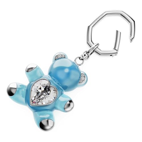 Swarovski Teddy Portachiavi Rodio Lucido Blu - 4