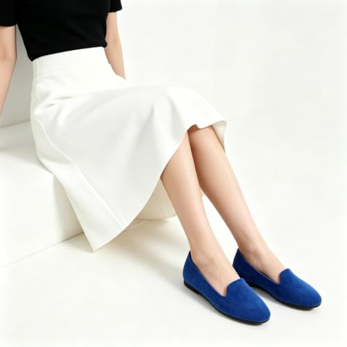 Image of Dear Time Women's Casual Loafers Flats Comfortable Round Toe Dress Shoes Slip On Ballet Flats for Women Work Office Shoes