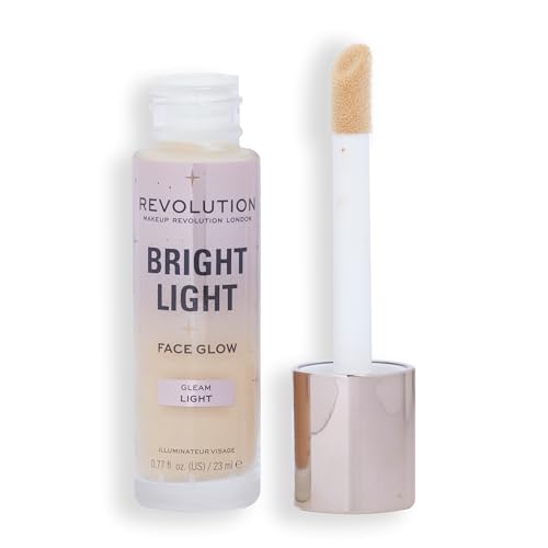 Revolution Bright Light Face Glow, Tinta Illuminante per la Pelle, Finitura Radiante, LuminositĂ Gleam Light