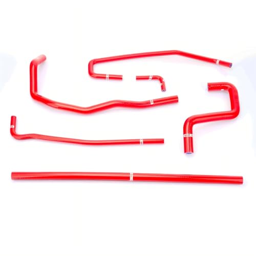 Blitech Silicone Ancillary Hose Kit compatible with Chevrolet C5 Corvette Z06 1997-2004 (Red)