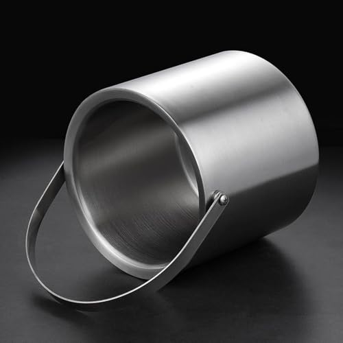 Isolierter Eiskübel mit Deckel & Zange, 2L Edelstahl Weinkühler für Partys und Bars, hält Getränke länger kalt, ideal für Cocktails und Unterhaltung
