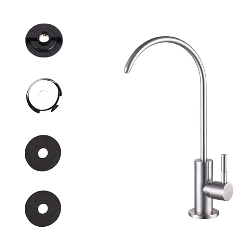 Image of AMPEREUS RO Tap| Premium RO Water Faucet for Water Purifier | Chrome Finish Stainless Steel Kitchen Sink Faucet with 360 Rotatable, Smooth Flow & Durable Design for Home Kitchen Use (Silver)