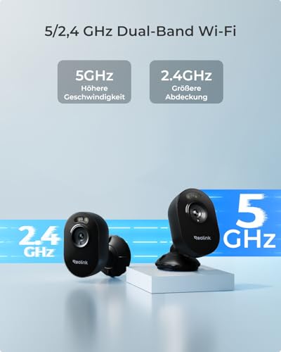 Reolink Lumus-2K 4MP Überwachungskamera mit Spotlights, 2,4/5GHz Dualband WLAN, Plug-in, smarte Person/Fahrzeug/Tiererkennung, Sofortwarnungen, Echtzeit-Gespräch, Schwarz