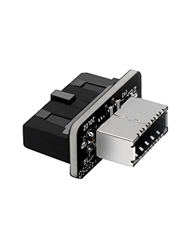 GRAUGEAR USB 3.0 do 3.1 adapter typu E, 19-biegunowa wtyczka na 20-biegunowe gniazdo Key-A, do PC konwerter panelu przedniego typu C, pionowy