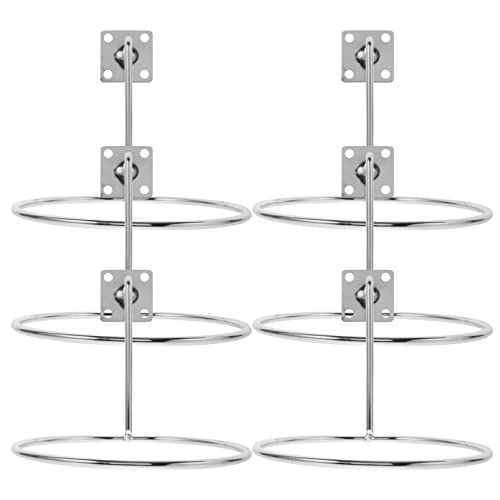 BESPORTBLE 6pcs Basketball Display Rack Balls Display Holder Sports Ball Rack Basketball Display Shelf Balls Rack Sturdy Balls Stand Basketball Wall Mount Wall-Mounted Basketball Rack