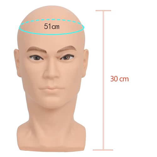Tête de mannequin chauve de qualité supérieure pour coiffeurs
