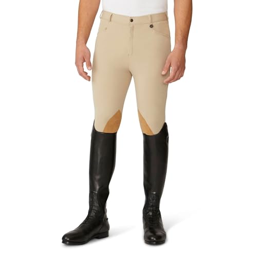Ovation Men's EuroWeave 4-Pocket DX Suede Knee Patch Charcoal Breech4
