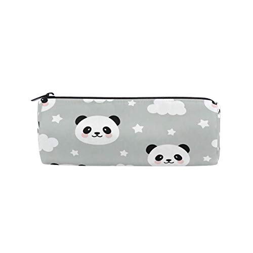 Preisvergleich Produktbild Nahtlose süße Panda Cloud grau Bleistift Fall Studenten Briefpapier Aufbewahrungstasche Pen Organizer Reißverschlusstasche für Mädchen Teenager Kinder