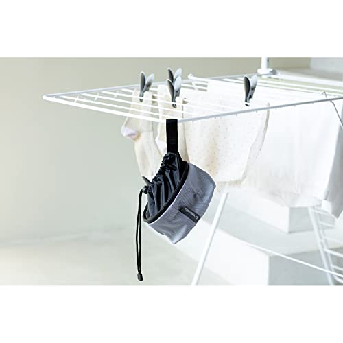 Miniatura 3 de Brabantia - Bolsa Para Pinzas - Con Capacidad Para 75 Pinzas - Con Cordón De Cierre - Se Fija Al Tendedero, Al Tendedero Giratorio O Al Cinturón De Sus Pantalones - Gris - 16 X 16 X 16 Cm