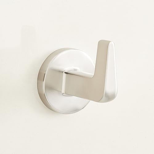 Image of Signature Hardware 953923 Drea Single Robe Hook - Brushed Nickel