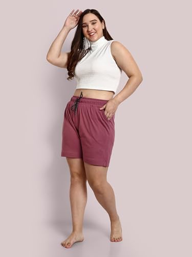 Image of CUPID Women Plain Comfortable Barmunda,Shorts for Sports, Yoga, Daily Use Gym, Night Wear, Casual Wear for Ladies