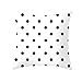 Daesar Cojines para Sofa,Funda Cojin Sin Relleno,Puntos Redondos Funda Cojin 40x40 Exterior Blanco Negro