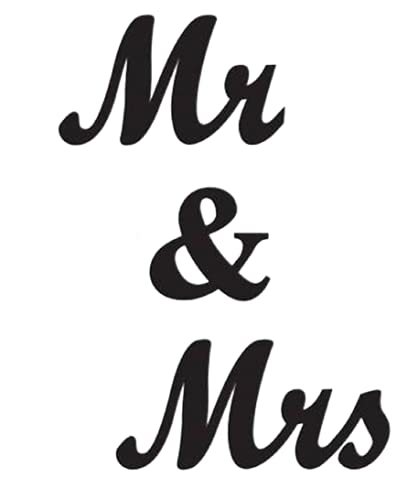 Prinzip Mr and Mrs Husband and Wife Bedroom Wall Decal Stickers Art Decor