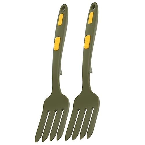KICHOUSE Silicone Flexible Forks Heat Resistant Cooking Fork for Cooking Spaghetti Tester Kitchen