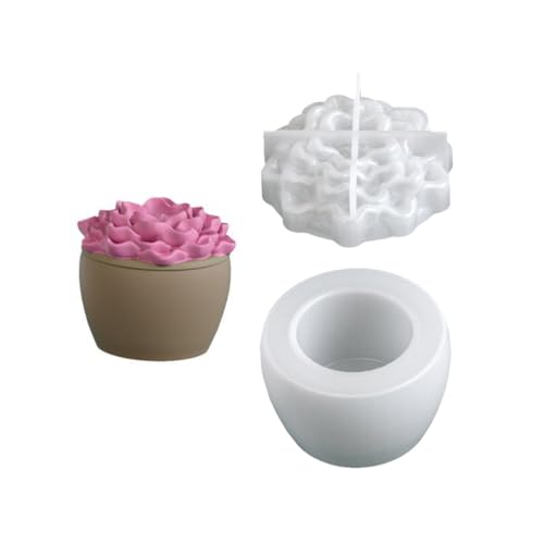 Decorative Silicone Mold Flower Candle Holder Crafting Projects Handmade Gift