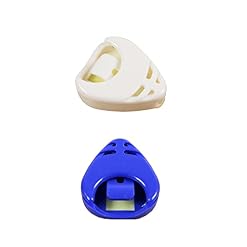 Rayzm Lot de 2 supports en plastique pour médiators de guitare, couleur blanche et bleue - Les Beatles, Paul McCartney, John Lennon, RIngo Starr, George Harrison