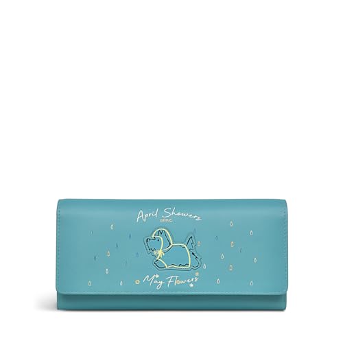 Image of RADLEY London April Showers Women's Large Leather Flapover Wallet, Ocean