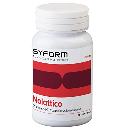 Syform Nolattico 60 Compresse Integratore Alimentare Di Ornitina Akg, Carnosina E Beta-Alanina, Sport, Allenamento, Endurance, Made In Italy