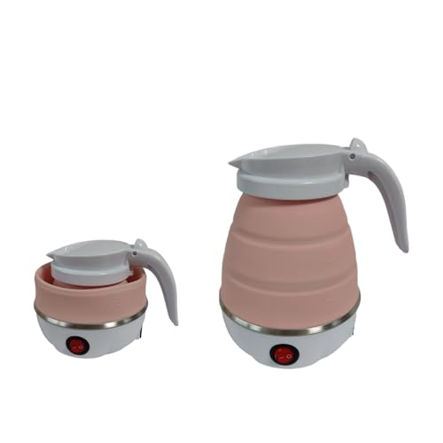 Tetera Eléctrica Plegable de Silicona 600 ml Rosa miniatura 3