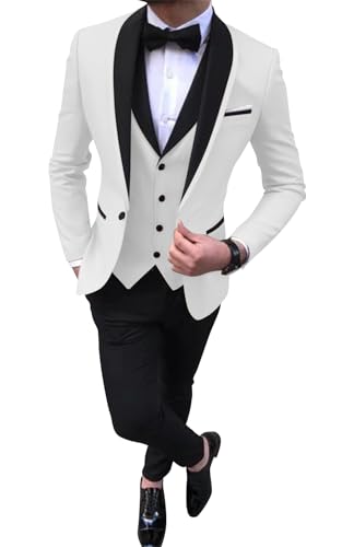 3 Piece Men's Double Breasted Tuxedo Suit One Button Peak Lapel Suit for Men Jacket Vest Pants Set Wedding Prom
