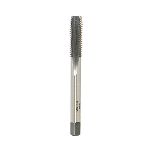 Metric Machine Tap M8 X 1.25Mm Pitch Thread Pitch 3 Flutes, High Speed Steel Thread Forming Tap, Uncoated (Bright) Finish, Round Shank With Square End, Plug Chamfer, Hss Screw Plug Tap #TOP1