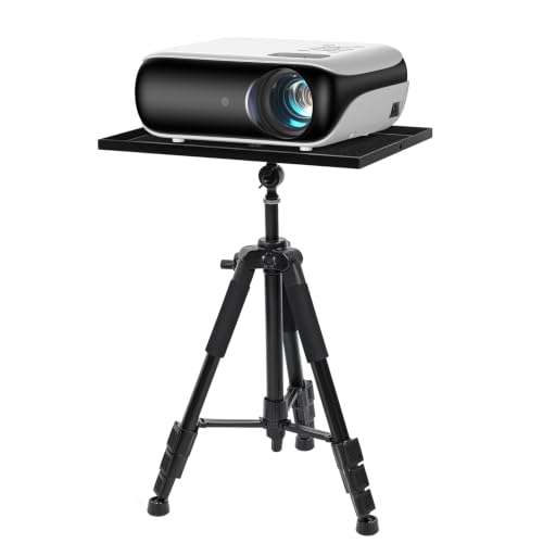 HAPPRUN Projector Stand Tripod Laptop Stand Adjustable Black