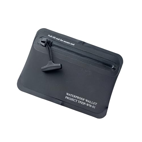 CHERRY CHICK IPX8 Diving Waterproof Wallet Cards Holder Made with TPU Laminated Oxford Fabric Black Hypalon Texture