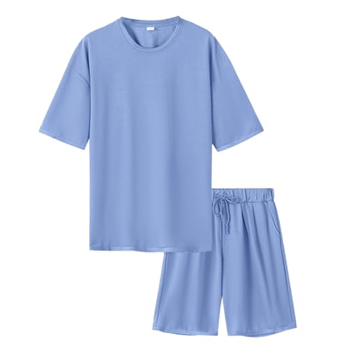 Ensemble été homme chic décontracté à manches courtes et col rond