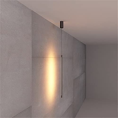 Lámparas colgantes LED de diseño geométrico lineal con luz cálida para dormitorio