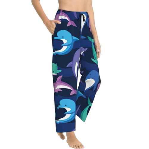 Pantalon pyjama polyester doux femme ample confortable survêtement - 2