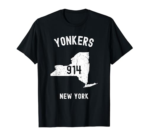 Yonkers New York NY 914 Vintage Athletic Style T-Shirt