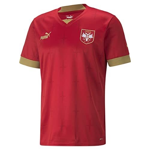 PUMA Serbien Trikot Away WM 2022 rotbeige, M Unisex
