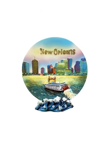 Mardi Gras Creations New Orleans Steamboat Decorative Plate with Stand