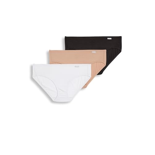 Jockey Women's Underwear Supersoft Bikini - 3 Pack, Black/Light/Ivory, 6