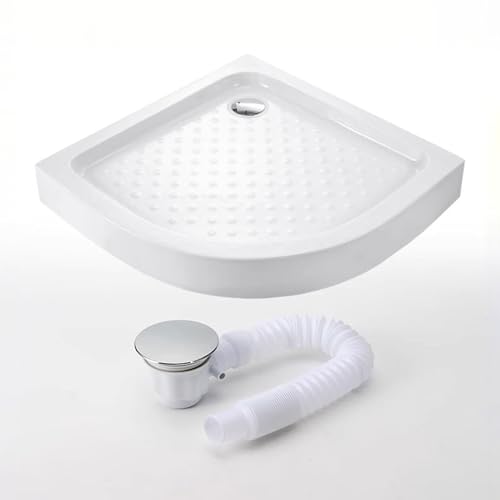 FLEPYHB Anti-Rutsch-Duschwannen-Kit In Weiß mit Ablauf, Acryl-Duschrezeptor-Tablett mit Rutschfester, Strukturierter Oberfläche, Home Indoor Duschwanne – Bild 6