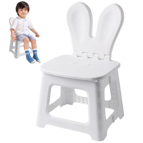 Silla plegable para niños pequeños portátil con respaldo anticaídas 2
