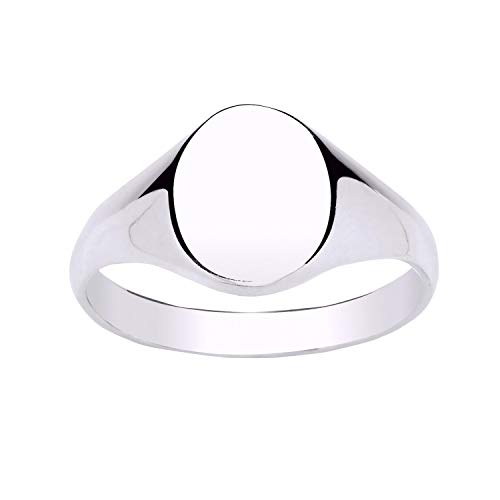 Bague chevalière ovale argent massif 925 à graver grande taille homme femme
