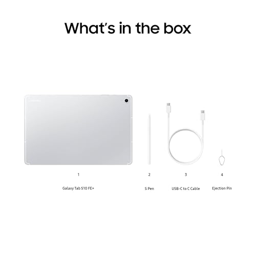 undefined SAMSUNG Galaxy Tab S10 FE+ 13.1” 128GB WiFi Android Tablet, Large Display, Long Battery Life, Exynos 1580 Processor, IP68, Water-Resistant, 90 Hz Refresh, S Pen for Note-Taking, US Version, Silver の商品画像 10