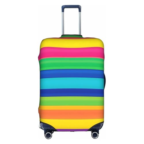 Colorful Stripes Luggage Cover Washable Suitcase Cover Anti-Scratch Luggage Protector Covers Elastic Suitcase Identify XL fits 29-32 Inch Luggage