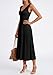 PRETTYGARDEN Summer Dresses for Women 2026 Spring Casual Sleeveless V Neck Pleated Midi Work Cocktail Wedding Guest Dress(Black,Small)