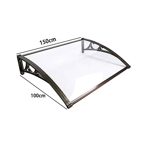 Auvent en polycarbonate pour abriter une entrée de maison contre les intempéries
