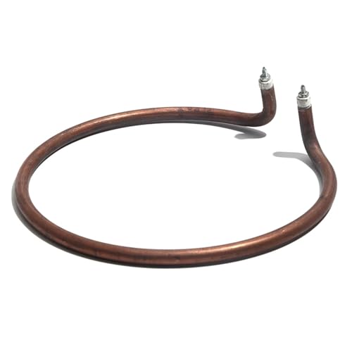 SSIMOO Electric Wok Heating Pot Tube Frying Pan Pipe with Iron Electroplated Copper Accessories Circle Dry Burning Round Kindly (Color : Medium, Size : 220V)