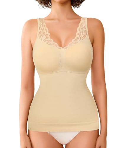 Image of Compression Tank Tops Shapewear For Women Slimming Camisole Tummy Control Tube Tops Body Shaper