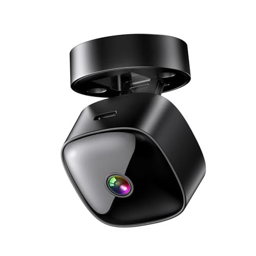 Annadue Mini Cámara de Seguridad Inalámbrica WiFi, con Visión Nocturna y Grabación de Detección de Movimiento, Rotación de 360°, para Monitoreo de Seguridad Interior y Exterior