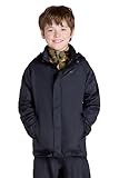 Mountain Warehouse Pakka Kids Waterproof Jacket - Wind Resistant, Lightweight,Breathable Rain Coat for Girls & Boys, Packaway Bag - For Rain, Autumn, Winter Black Kids Size 11-12 Years