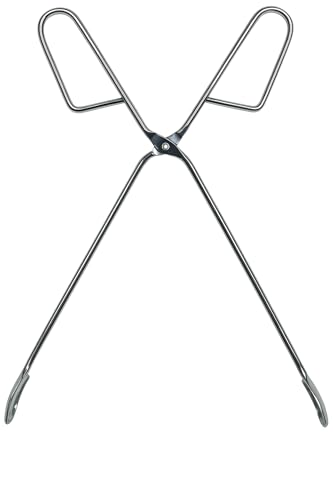 Grillzange Edelstahl 31 cm – BBQ Grillzange rostfrei, robust & hitzebeständig für Grill, Küche, Camping – Profi-Zange für Fleisch, Gemüse & Wurst – präzises Wenden, langlebiges Grillzubehör