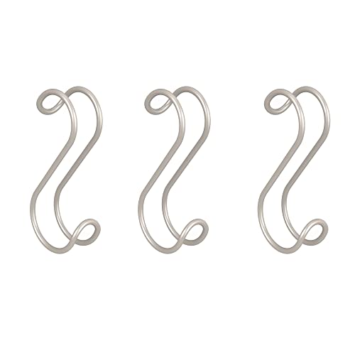 Closetmaid S Hook Accessory Hanger, 3-Pack, Hangs On Closet Rod For Handbags, Belts, Jackets, Scarves, Jewelry, Nickel Finish #TOP1