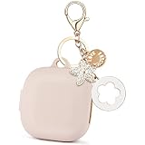 VISOOM Bling Beats Fit Pro Case Cover, Silicone Beats Pro Case Cover for Women with Glitter Keychain